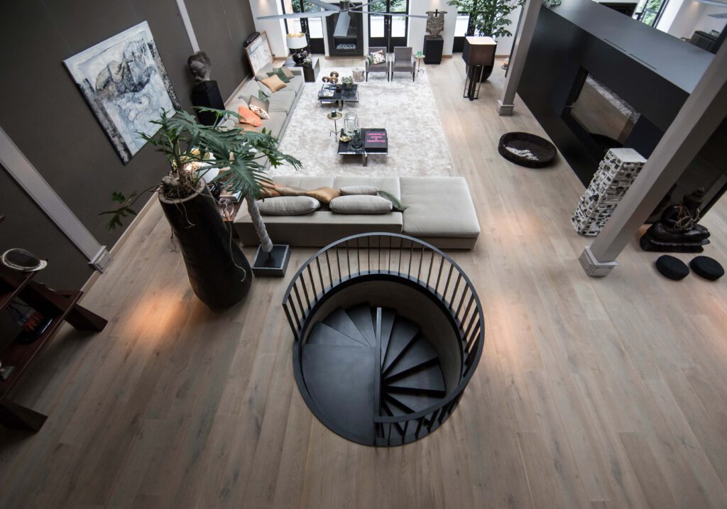 interieur, woonkamer, trap